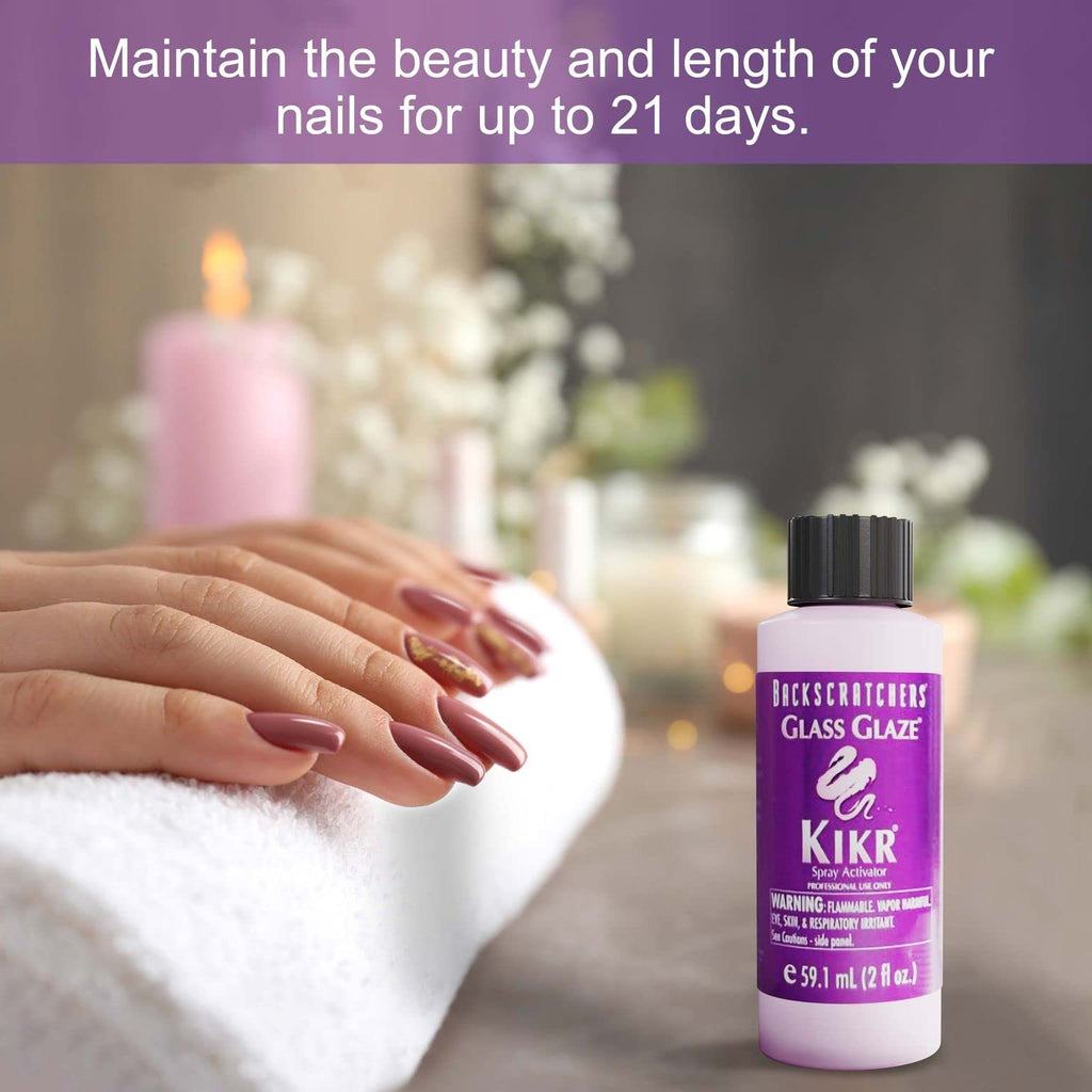Backscratchers Kikr Activator - Quick Dry Nail Resin Mist for Manicure & Wraps - 2 oz