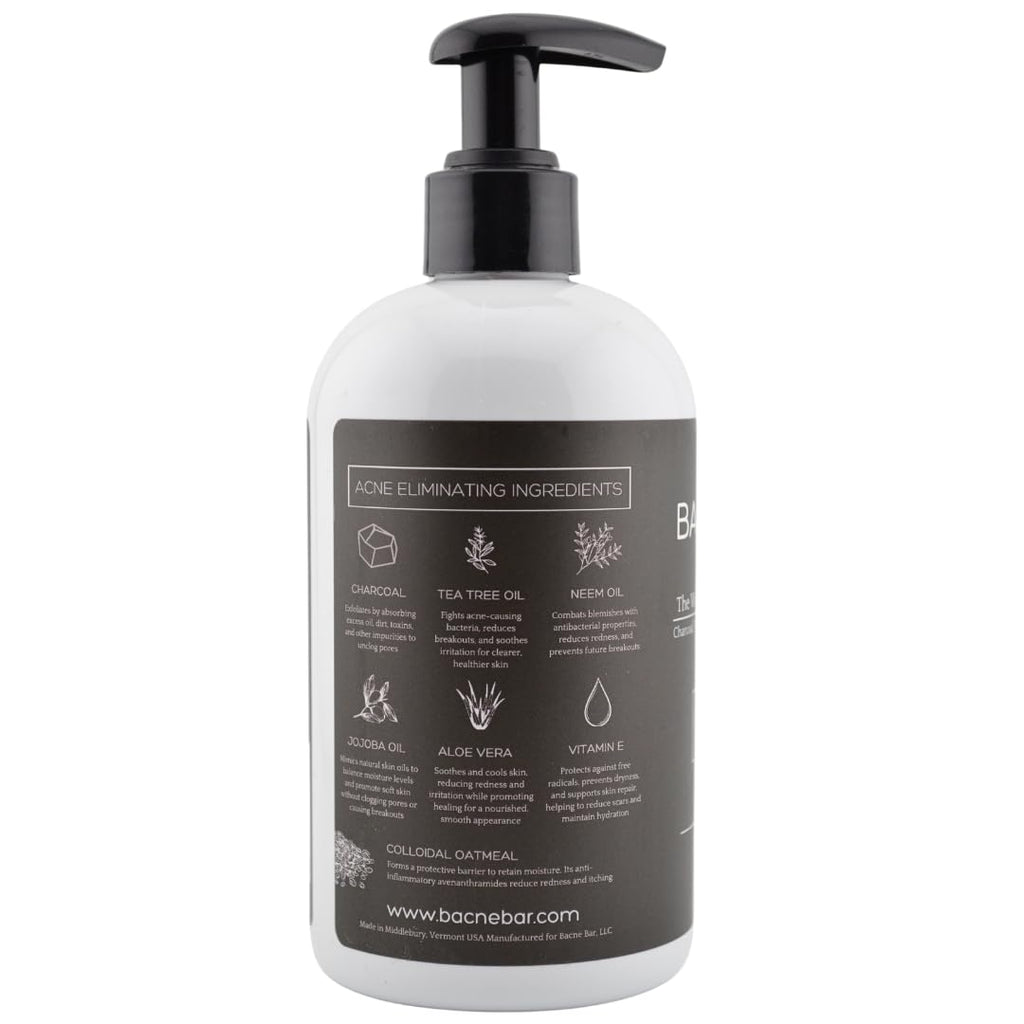 Bacne Bar Bacne Wash – All-Natural Back Acne Cleanser with Charcoal, Tea Tree & Jojoba