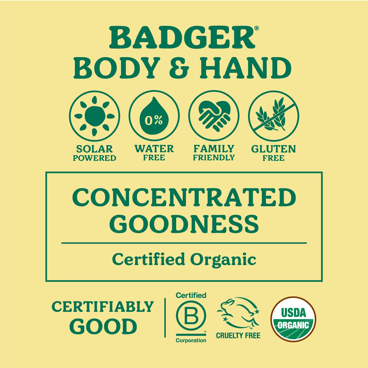 Badger Balm Unscented Hand Cream — 2 oz Tin, 2-Pack | 100% Organic Olive Oil & Beeswax