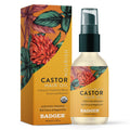 Badger Organic Castor Hair Oil – Fuller-Looking Hair, Red Clover & Peppermint, 2 oz