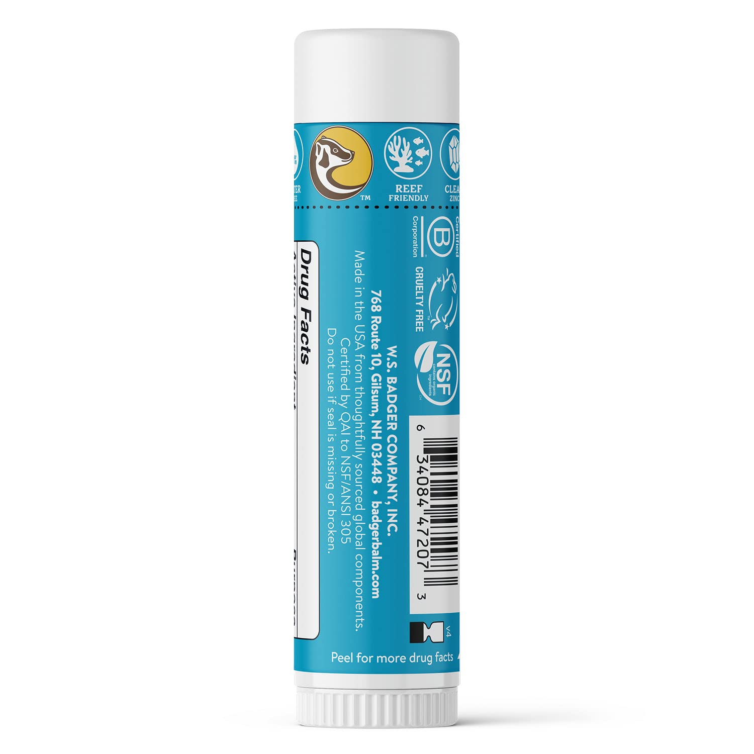Badger Mineral Sunscreen Face Stick SPF 35 – 97% Organic, Unscented, Reef-Safe Travel Size (2-Pack)