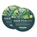 Badger Hair Pomade for Men — Organic, Medium Hold, 2 oz Tin (2-Pack)