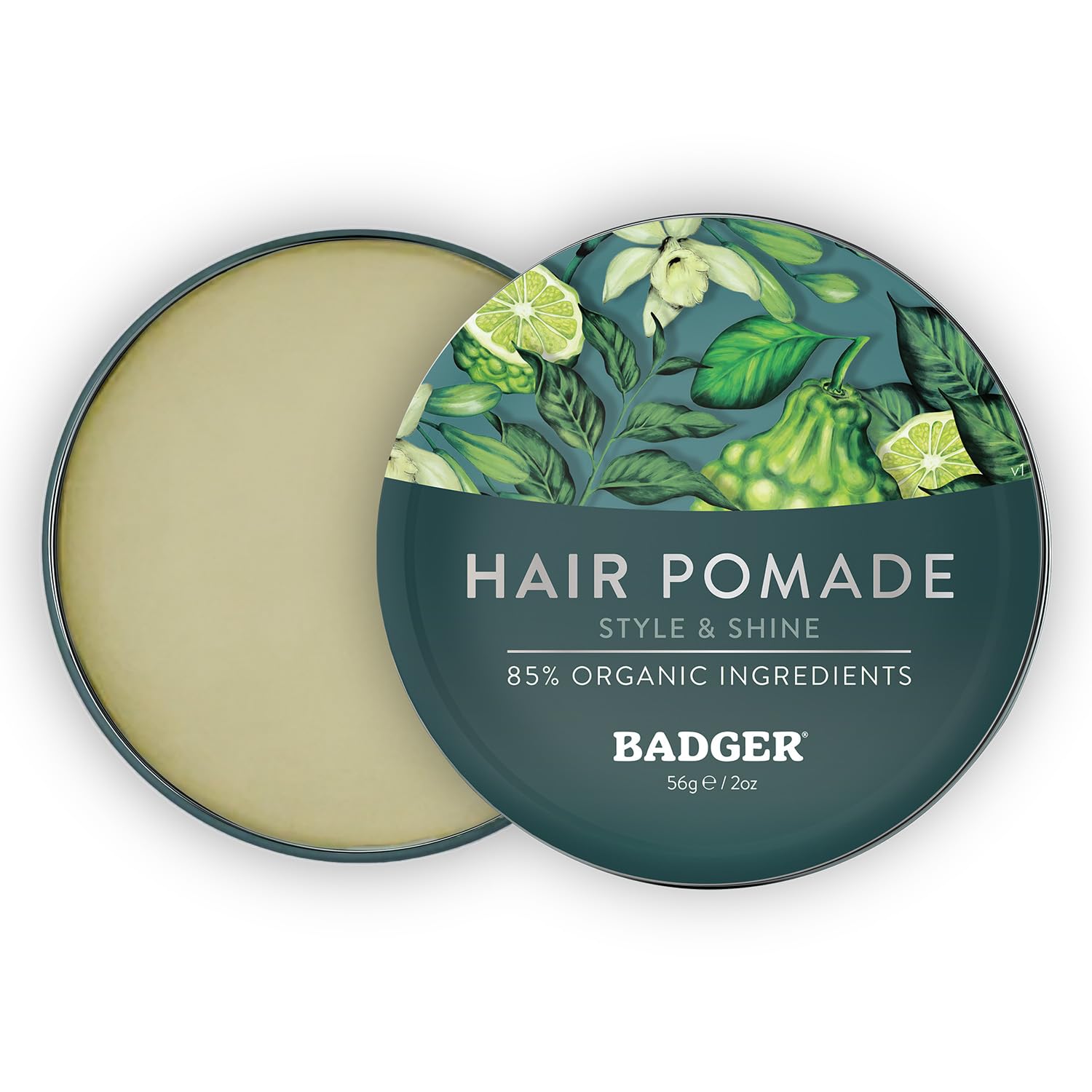 Badger Hair Pomade for Men — Organic, Medium Hold, 2 oz Tin (2-Pack)