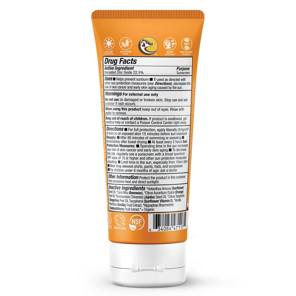 Badger Kids Mineral Sunscreen Cream SPF 40 — 98% Organic, Reef Safe, Hawaii Approved (2-Pack)