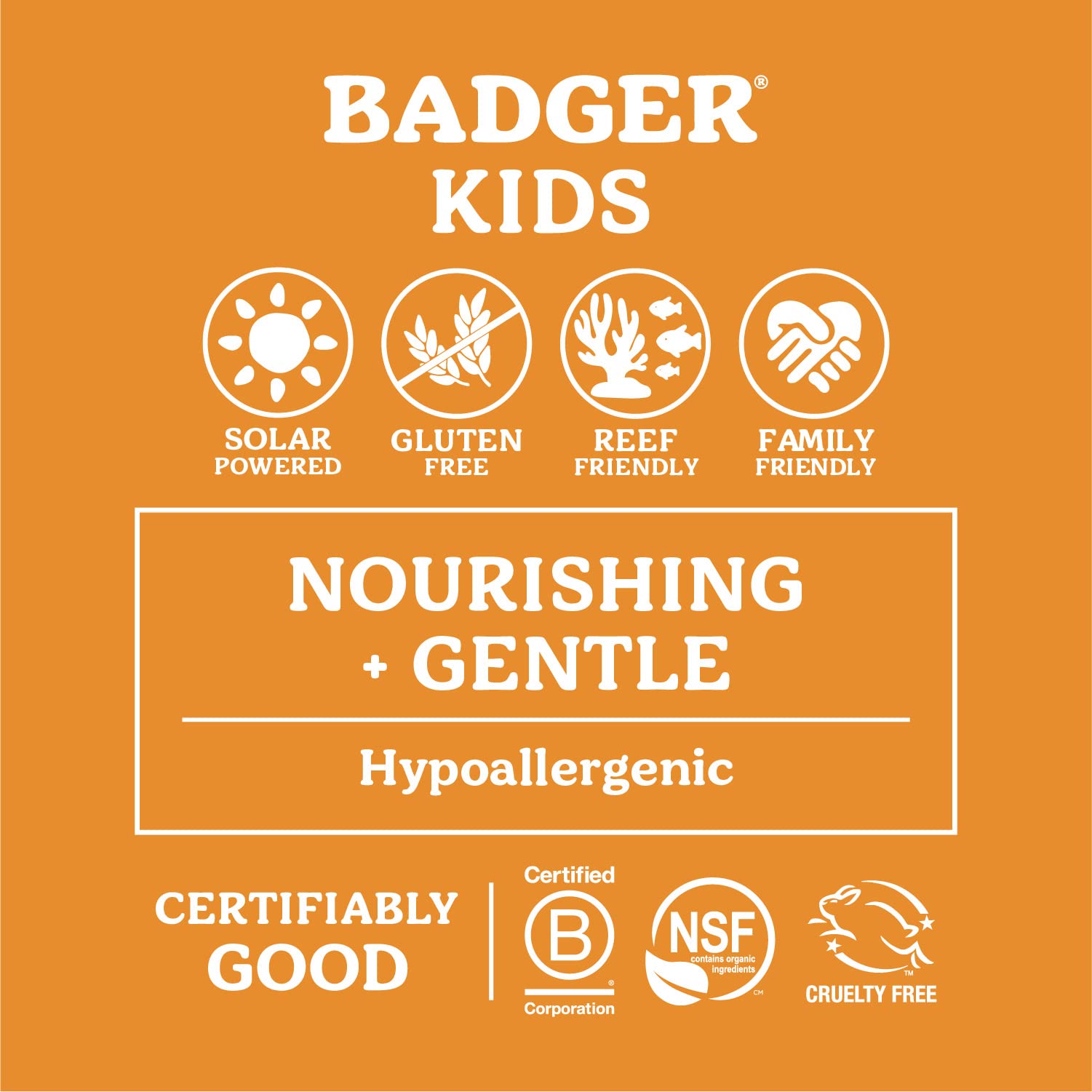 Badger Kids Mineral Sunscreen Cream SPF 40 — 98% Organic, Reef Safe, Hawaii Approved (2-Pack)
