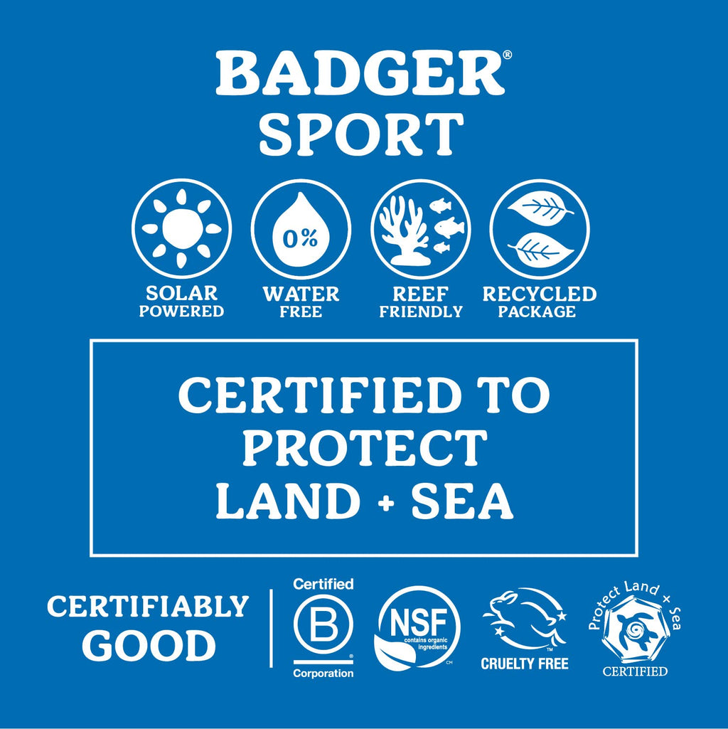 Badger Reef Safe Sport Mineral Sunscreen SPF 40 – Unscented, 2-Pack, 98% Organic, Reef-Approved for Hawaii & Mexico