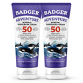 Badger SPF 50 Reef Safe Sunscreen — Unscented, 98% Organic, 2-Pack
