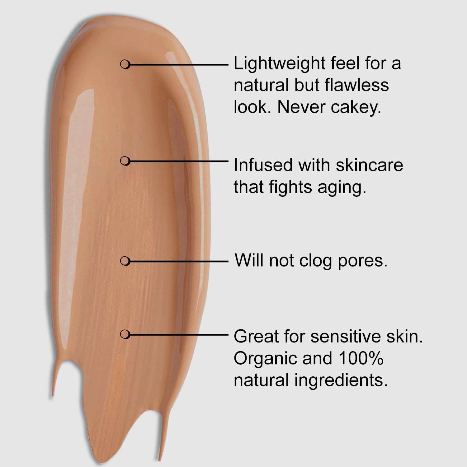 BaeBlu Organic Aloe-Based LUX Foundation Cinnamon – Vegan, Gluten-Free, Made in USA
