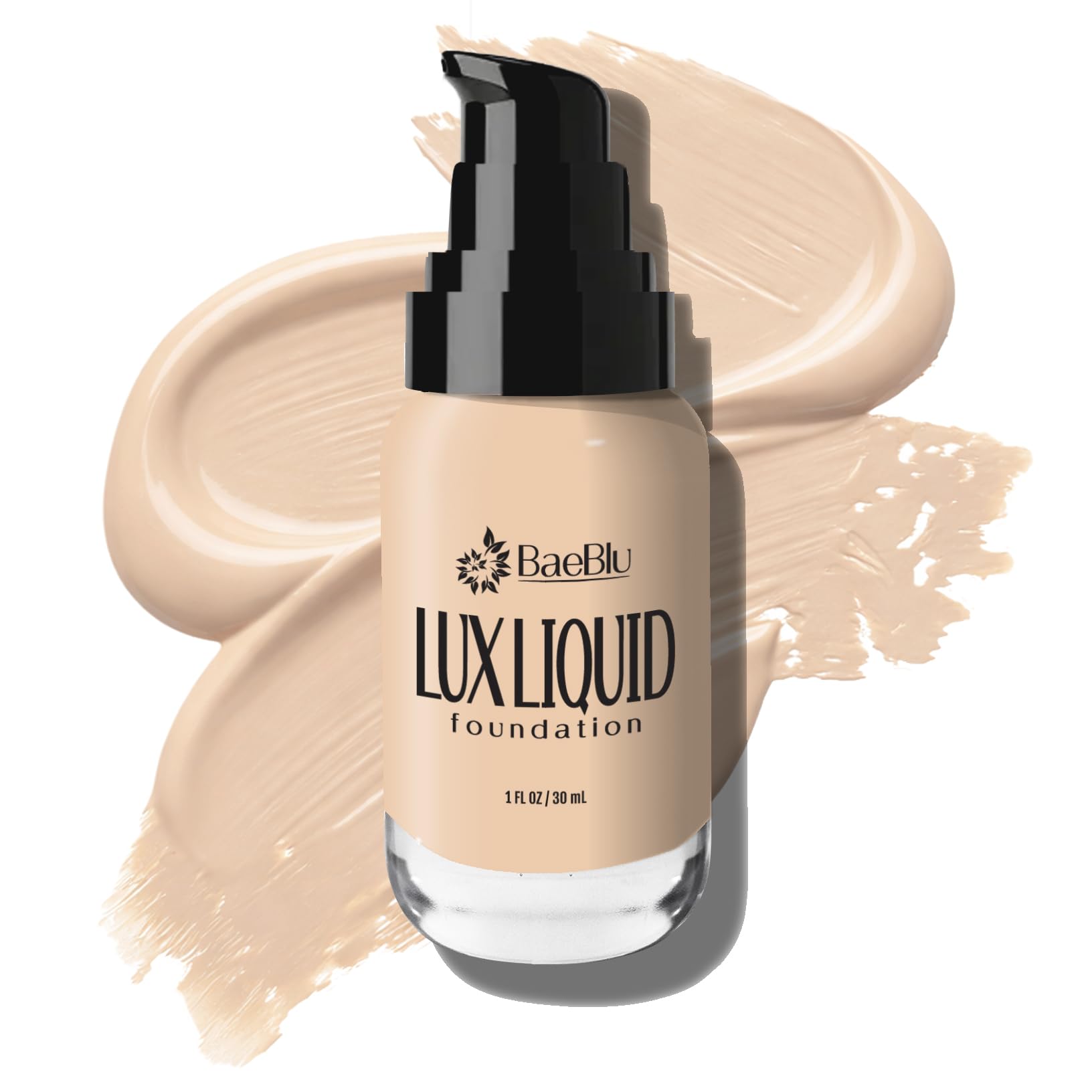 BaeBlu Organic Aloe-Based LUX Liquid Foundation – Vanilla, Natural Vegan Gluten-Free Made in USA