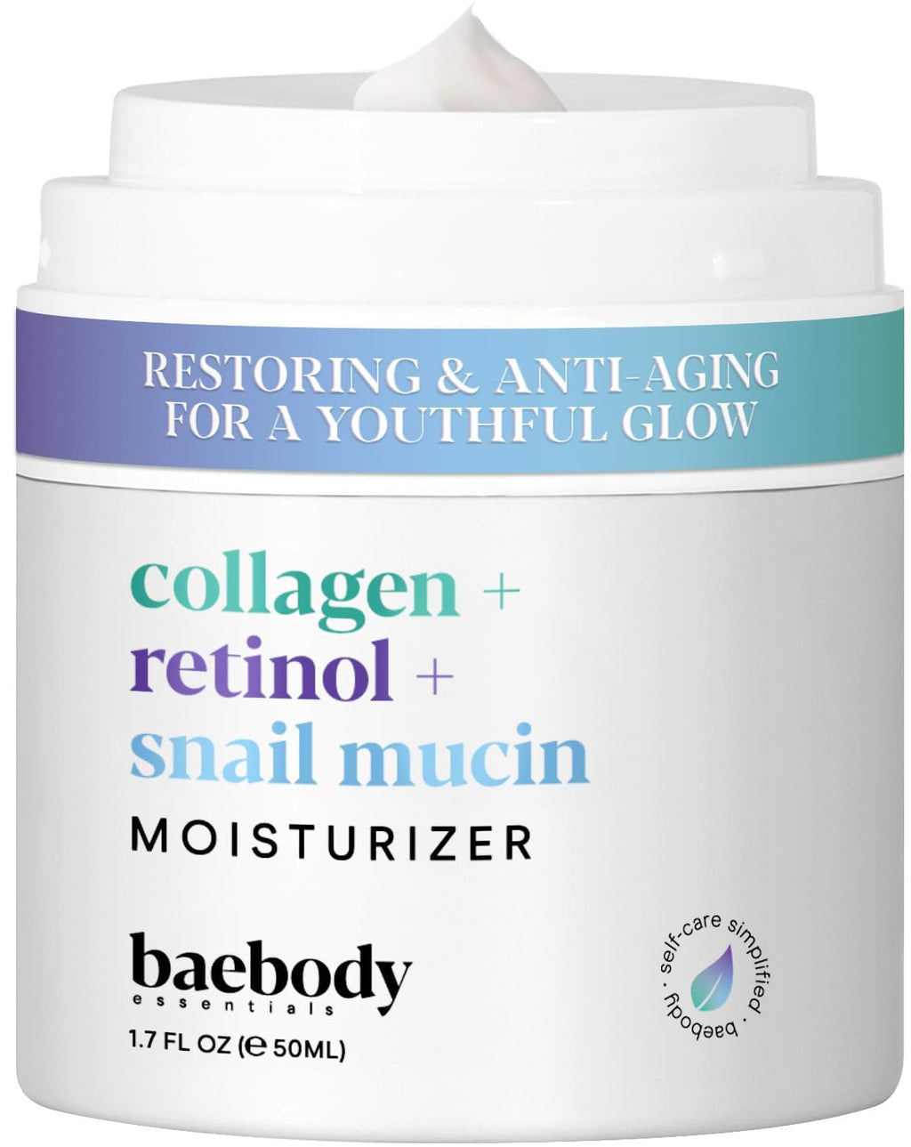 Baebody Collagen Retinol Snail Mucin Moisturizer with Hyaluronic Acid | Anti-Aging Face Cream
