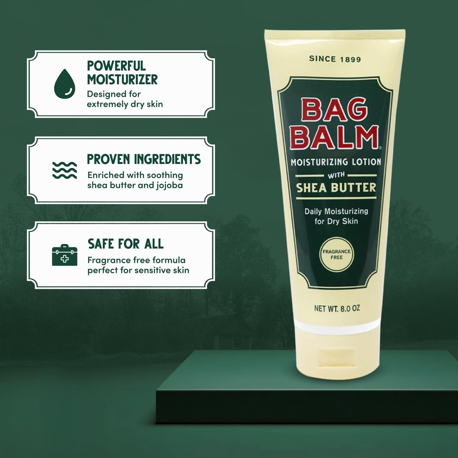 Bag Balm Moisturizing Body Lotion with Shea Butter & Jojoba – 2-Pack, 8oz Tubes