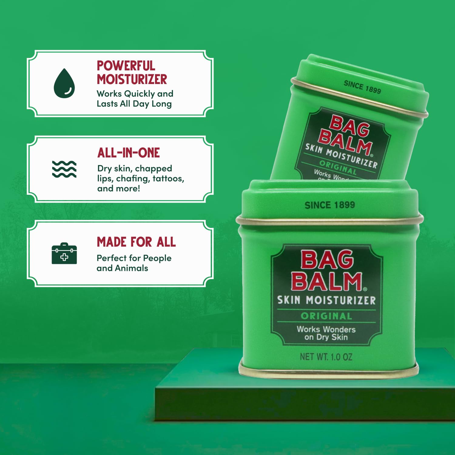 Bag Balm Vermont's Original Ointment — 1 oz Tin (Pack of 4) for Dry Skin
