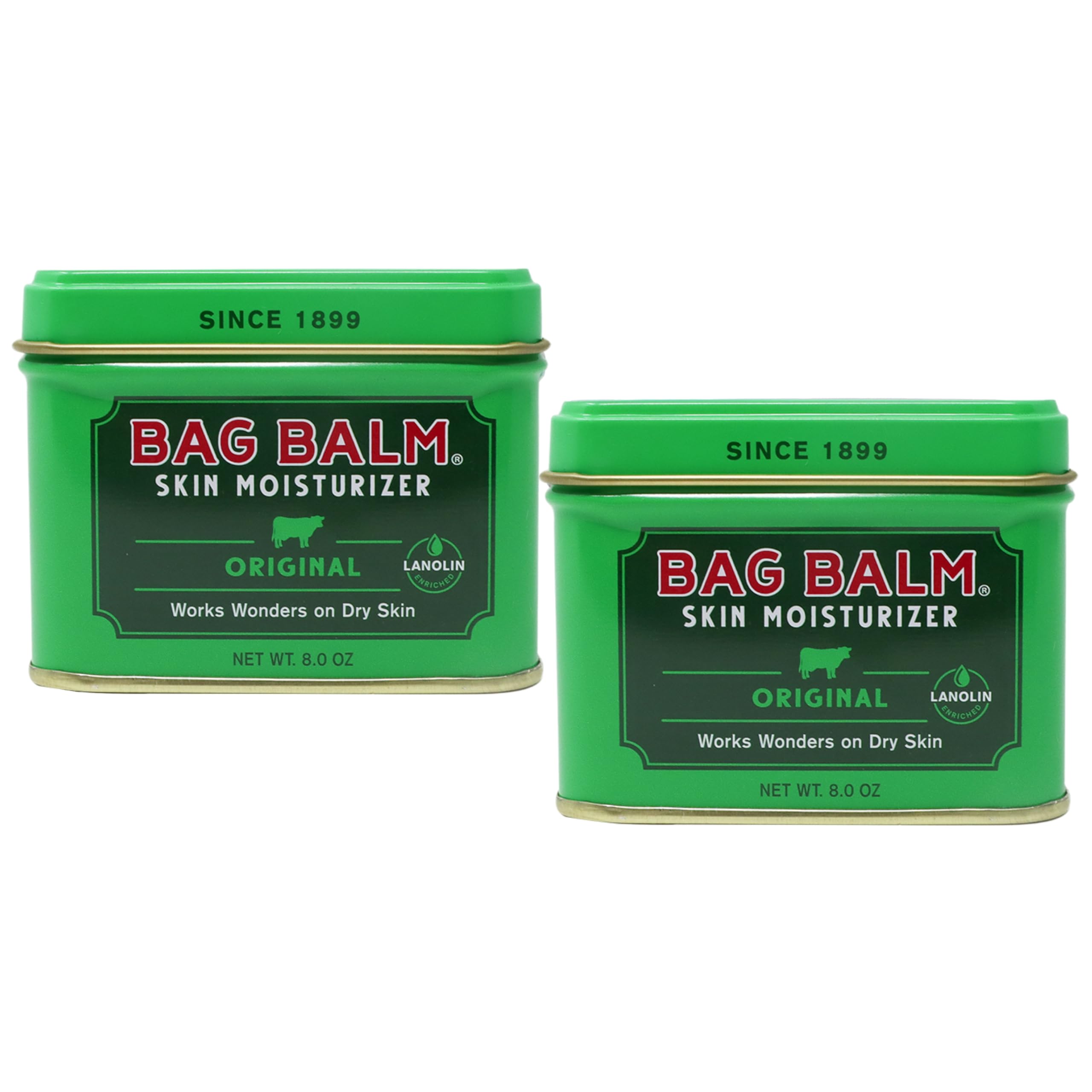 Bag Balm Vermont’s Original Pet Paw & Skin Balm – Moisturizing Salve for Dry Paws, Noses & Rough Skin – 8 oz (2 Pack)