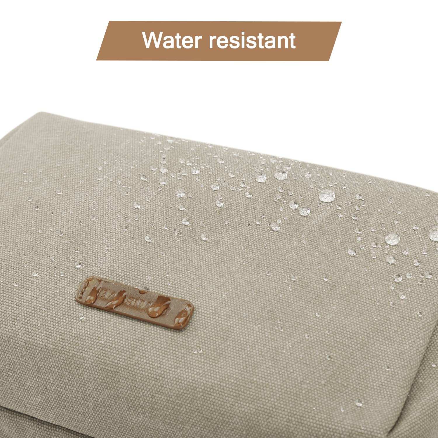 BAGSMART Men’s Toiletry Bag – Canvas Dopp Kit, Water-Resistant, Beige, Medium
