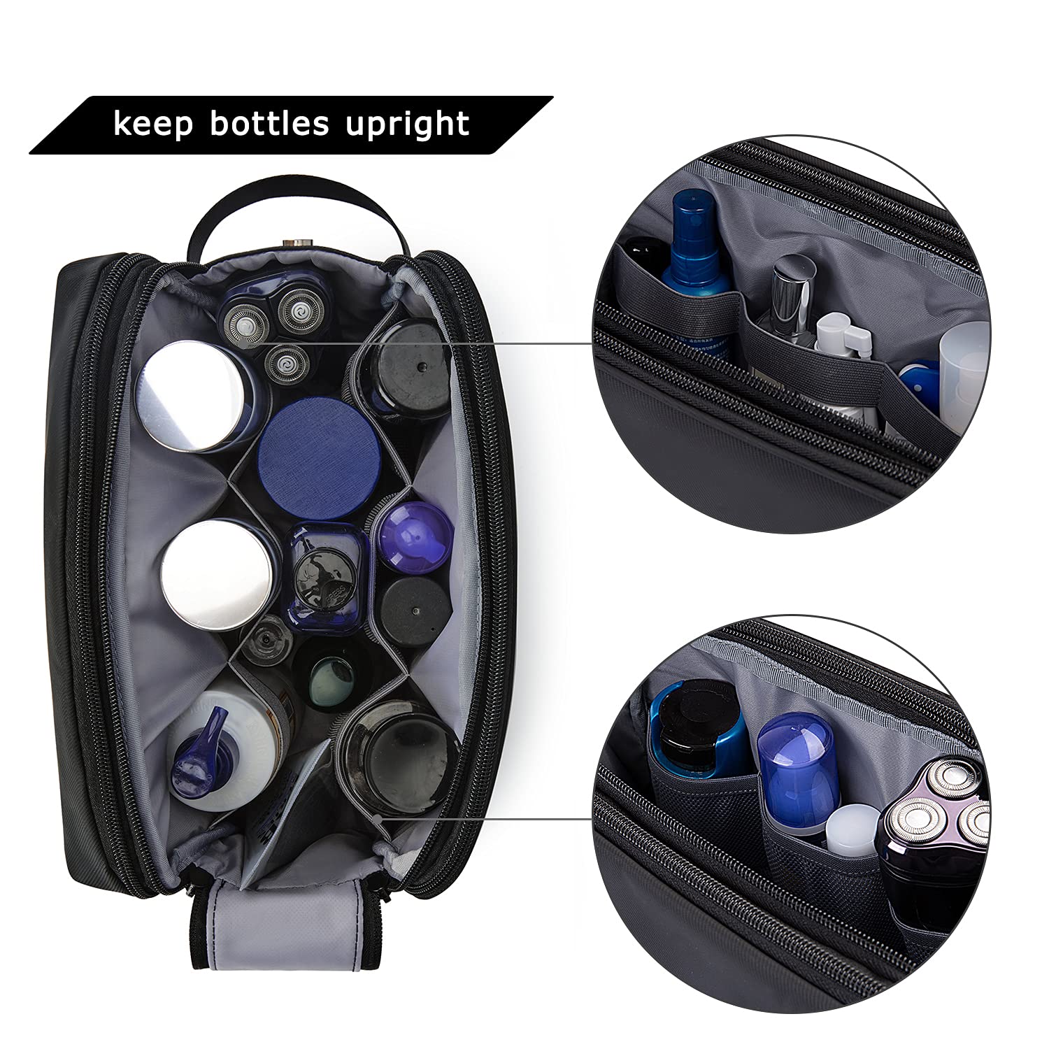 BAGSMART Toiletry Bag for Men - Large, Water-Resistant Travel Dopp Kit & Organizer