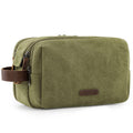 BAGSMART Men’s Canvas Toiletry Bag – Travel Dopp Kit, Green, Medium