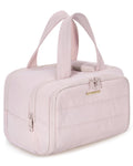 BAGSMART Travel Toiletry Bag for Women - Crush Puffy Pink, Large Capacity Cosmetic Organizer