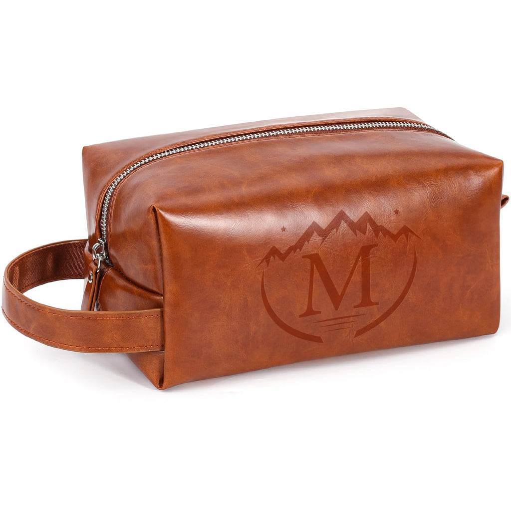 BagUrshion Toiletry Bag for Men - Water-Resistant PU Leather Travel Organizer
