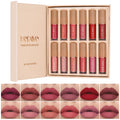 BAISEN DIARY 12 Colors Lipstick Set – Velvet Matte Liquid Lipstick Gift Box (Set B)