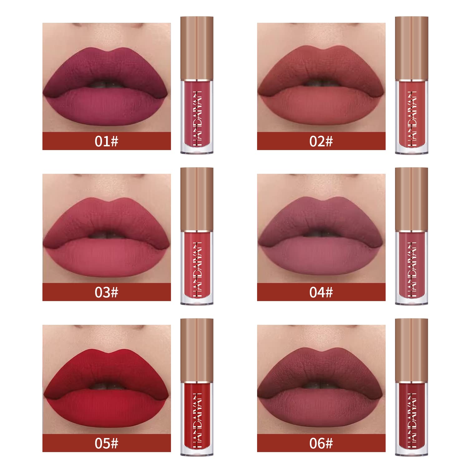 BAISEN DIARY 12 Colors Lipstick Set – Velvet Matte Liquid Lipstick Gift Box (Set B)