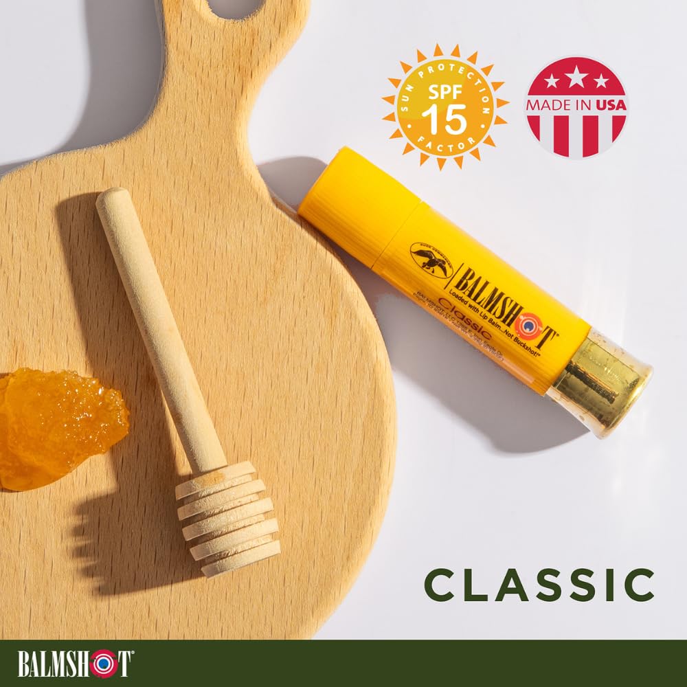 Balmshot Pack of 12 Beeswax Lip Balm SPF 15 – 0.15 oz