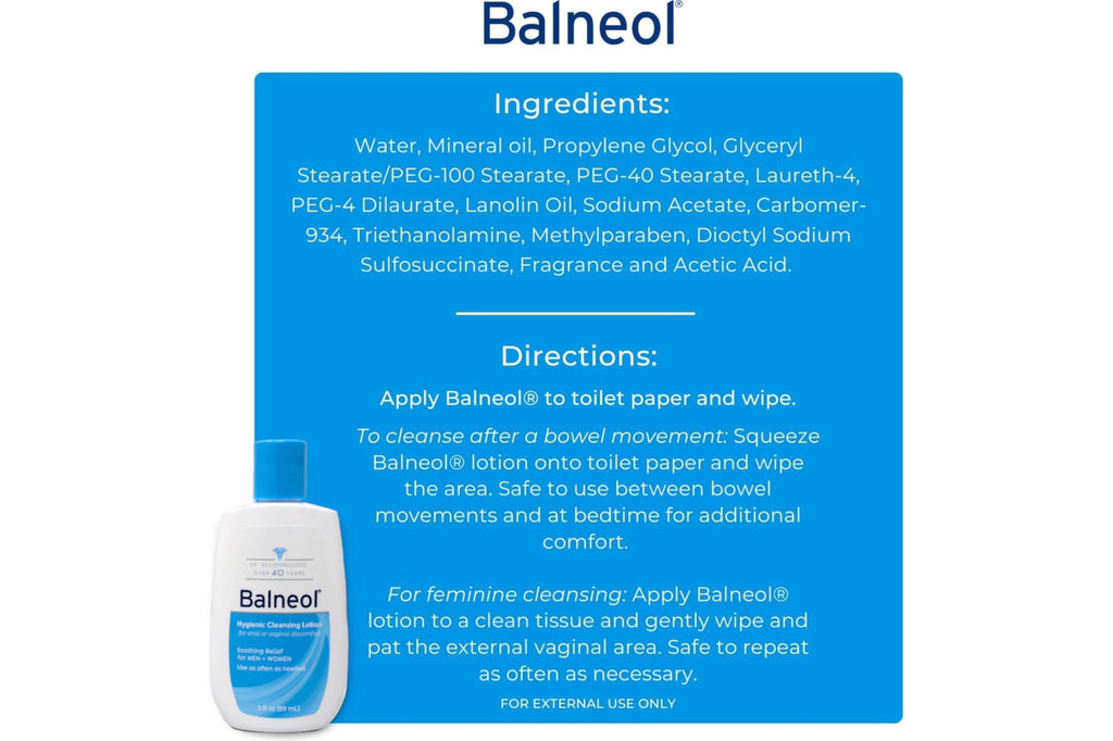 Balneol Hygienic Cleansing Lotion 3.0 oz – Pack of 4