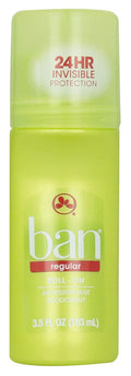 Ban Deodorant Roll-On Regular 3.5 oz (103 ml) — 2 Pack for All-Day Freshness