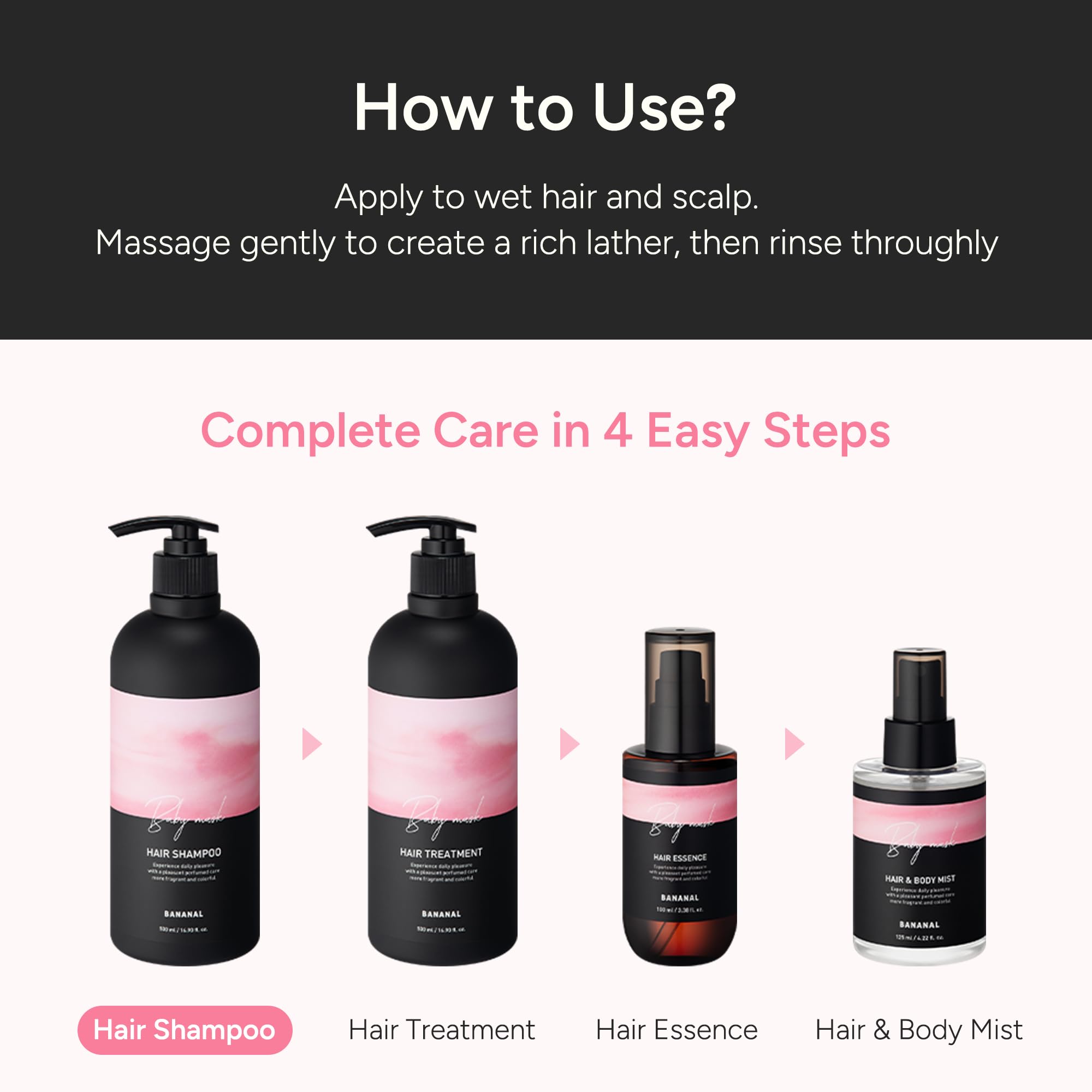 BANANAL Korean Rosemary Shampoo — Sulfate, Silicone & Paraben-Free Scalp Care (500ml / 13.5fl oz)