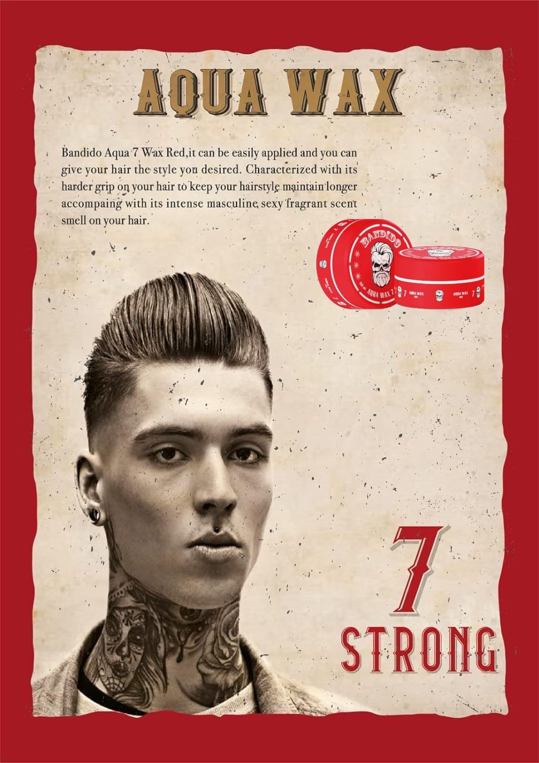 Bandido Aqua Wax 7 2-Pack – Strong Hold Men’s Hair Wax
