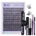 B&Qaugen Lash Clusters Kit Wispy Fluffy Feath5D 8-18mm C Curl Waterproof Lashes
