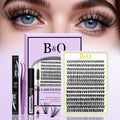B&Qaugen Lash Clusters Kit 280pcs – DIY 30D/40D Lashes with Bond, Seal & Remover