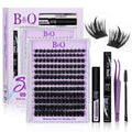 B&Qaugen Manga Lash Clusters Kit SalonSpike 01 – 156pcs DIY Eyelash Clusters (10–18mm Mixed)