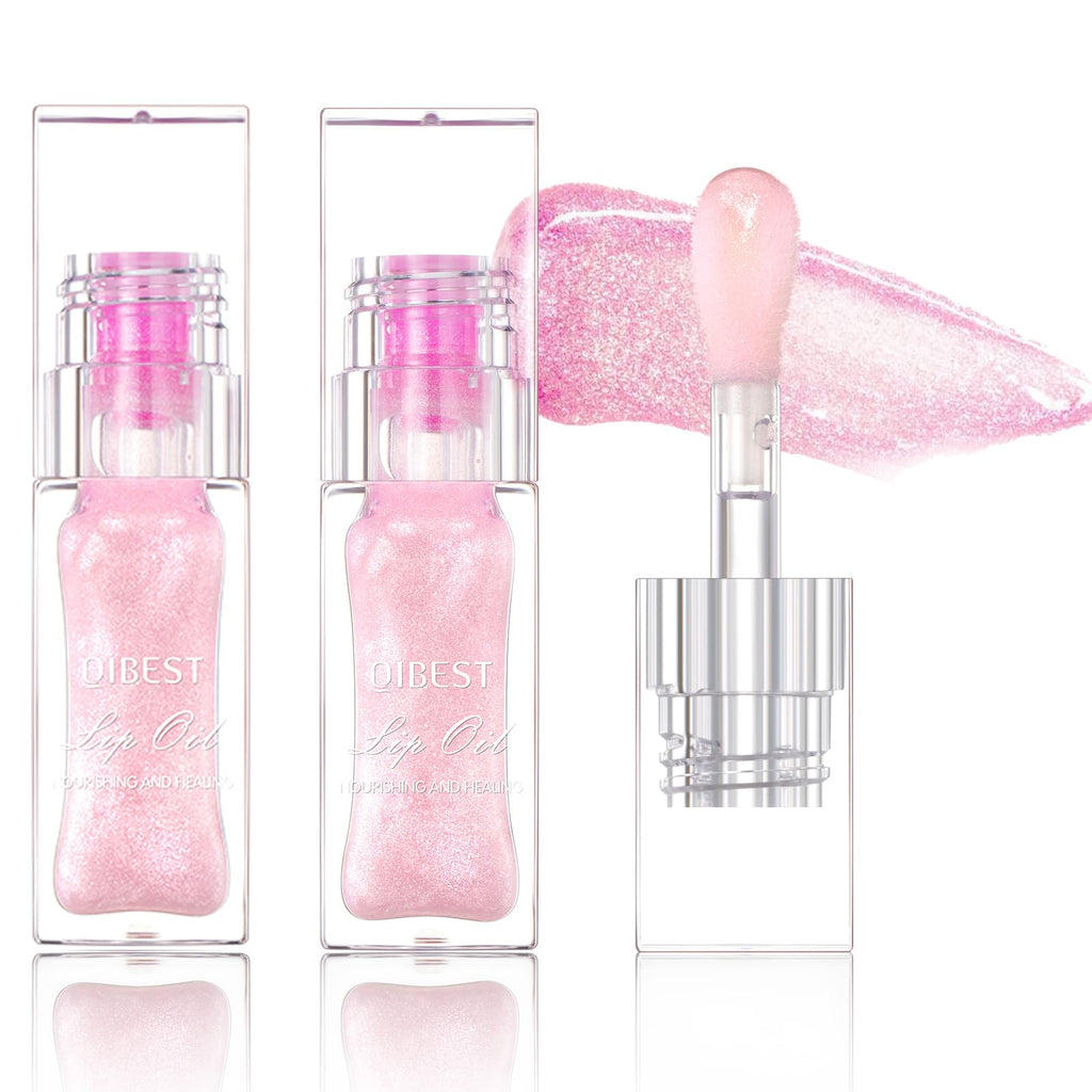 Bangfeng 2Pcs Magic Color-Changing Lip Oil – Hydrating, Plumping, Non-Sticky Glimmer Glow