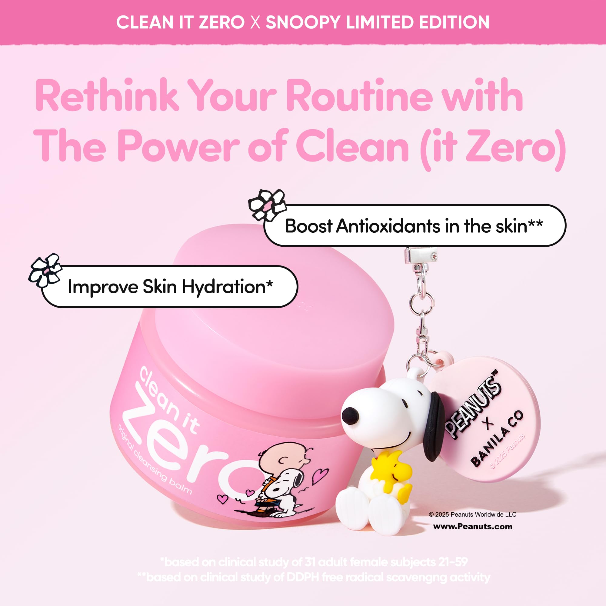 BANILA CO Clean It Zero Original Cleansing Balm Snoopy Edition – Vegan Makeup Remover for All Skin Types (100ml)