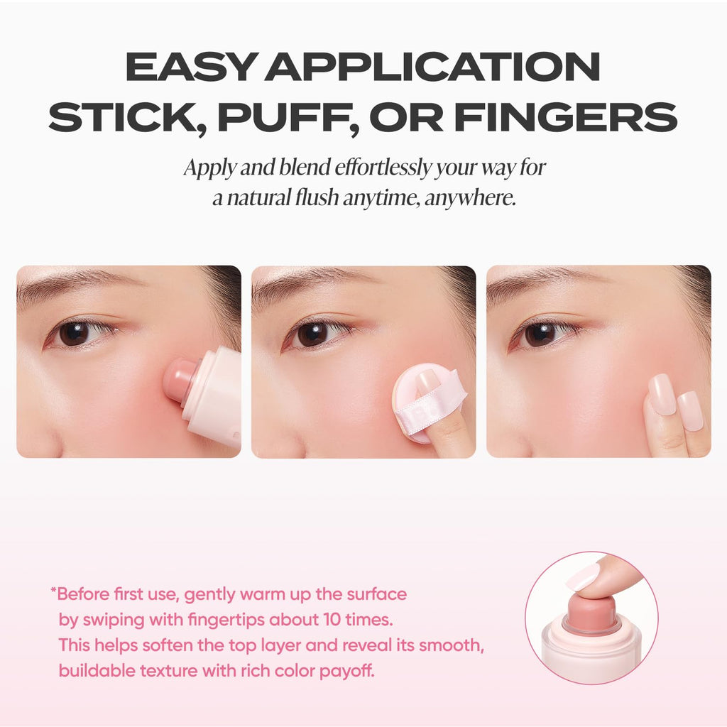BANILA CO Romantic Blush Lip & Cheek 04 Flora | Creamy Multi-Use Stick for Lips & Cheeks