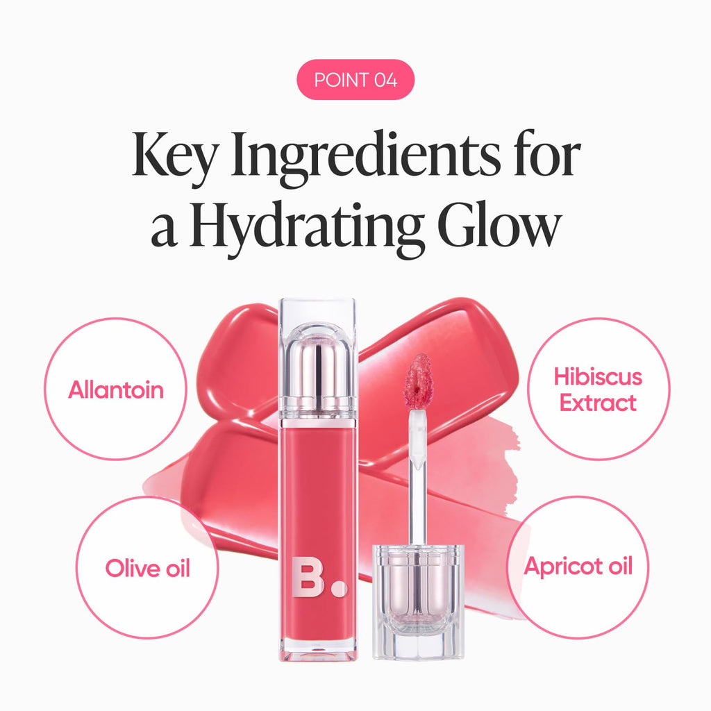 BANILA CO Dew Glow Tint PK03 Rabbit Chou – Hydrating Lip Tint with Dewy Gloss Finish (3.8g)