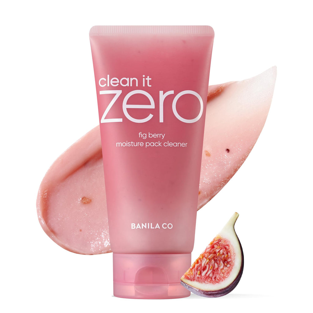 BANILA CO Clean It Zero Fig Berry Moisture Facial Wash – Vegan Gentle Exfoliating Cleanser (180g)