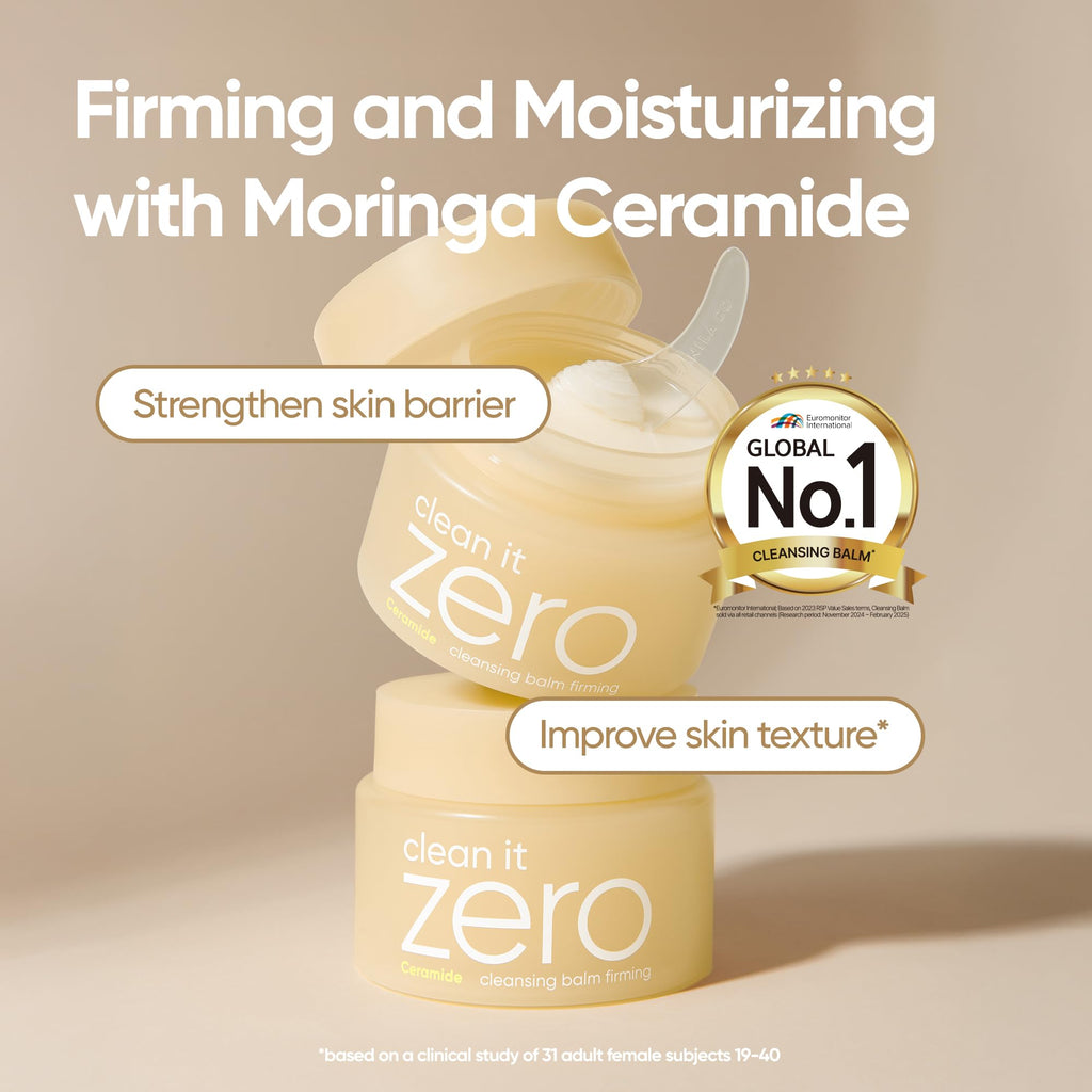 BANILA CO Clean it Zero Firming Cleansing Balm – Vegan Makeup Remover with Moringa Ceramide & Panthenol (100ml)