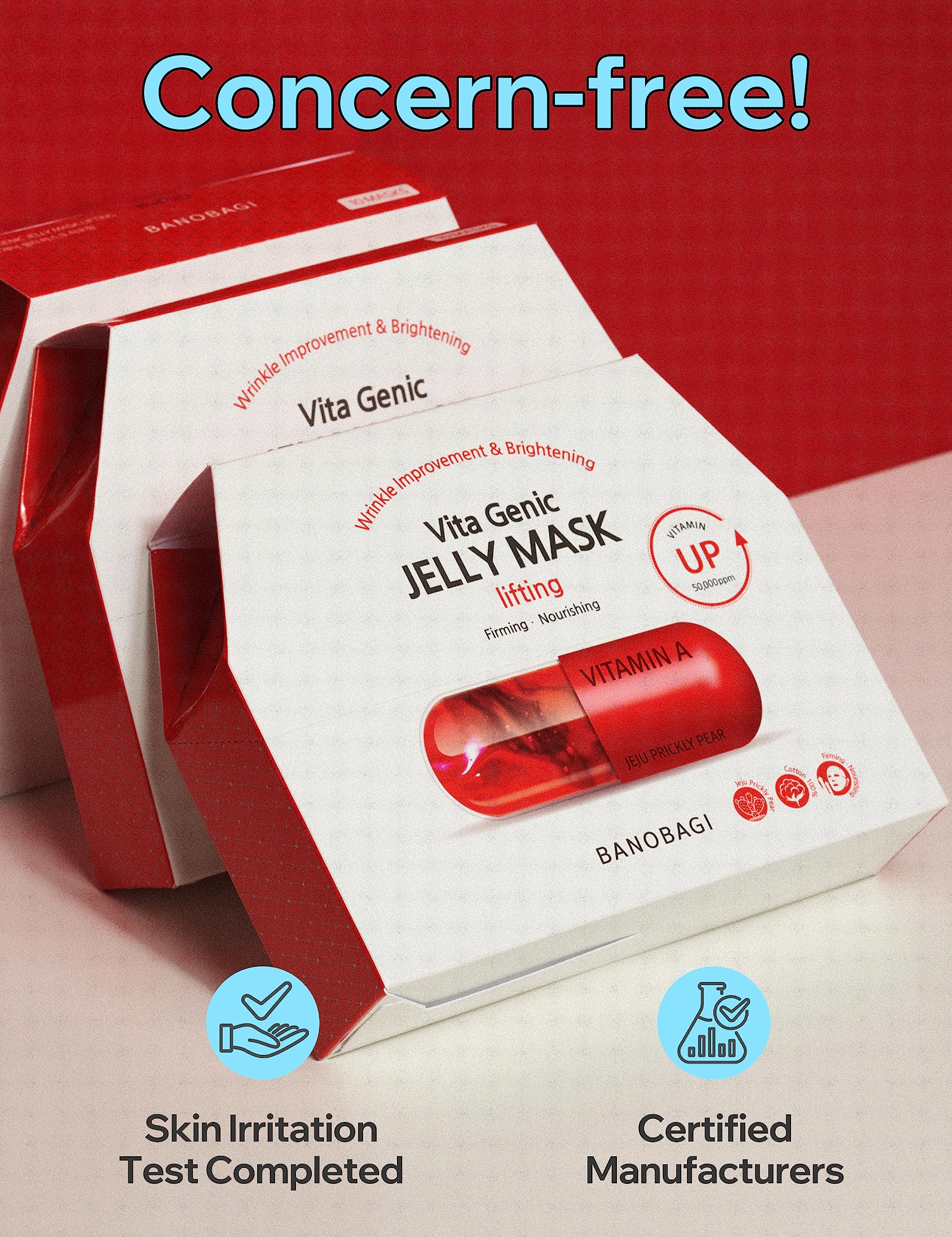 BANOBAGI Vita Genic Jelly Pore Tightening Mask — Jeju Water, 11 Vitamin Complex, 10 Sheets