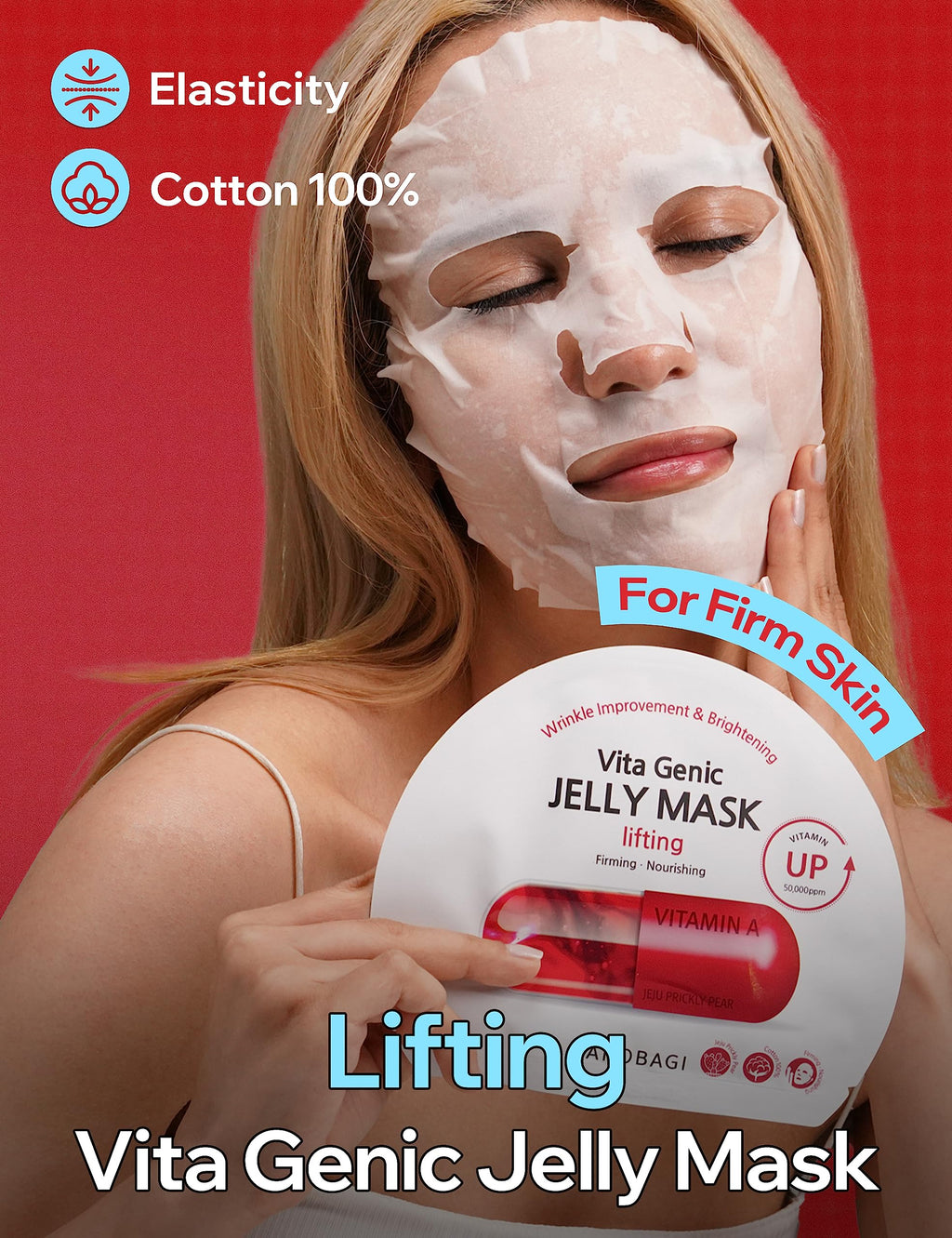 BANOBAGI Vita Genic Jelly Pore Tightening Mask — Jeju Water, 11 Vitamin Complex, 10 Sheets