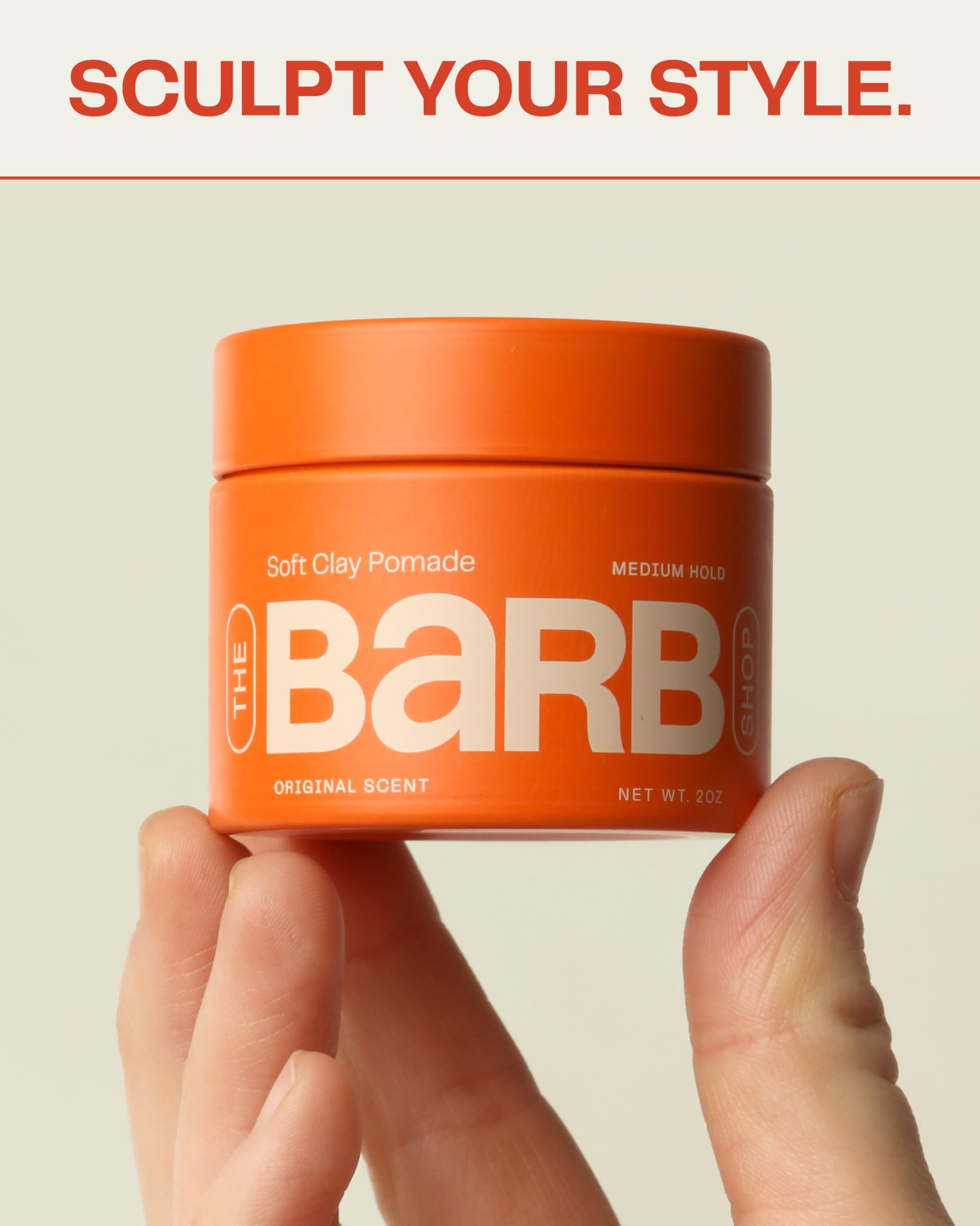 Barb Soft Clay Pomade – Medium Hold, Water-Based, Fragrance-Free (2 oz) | The Barb Shop