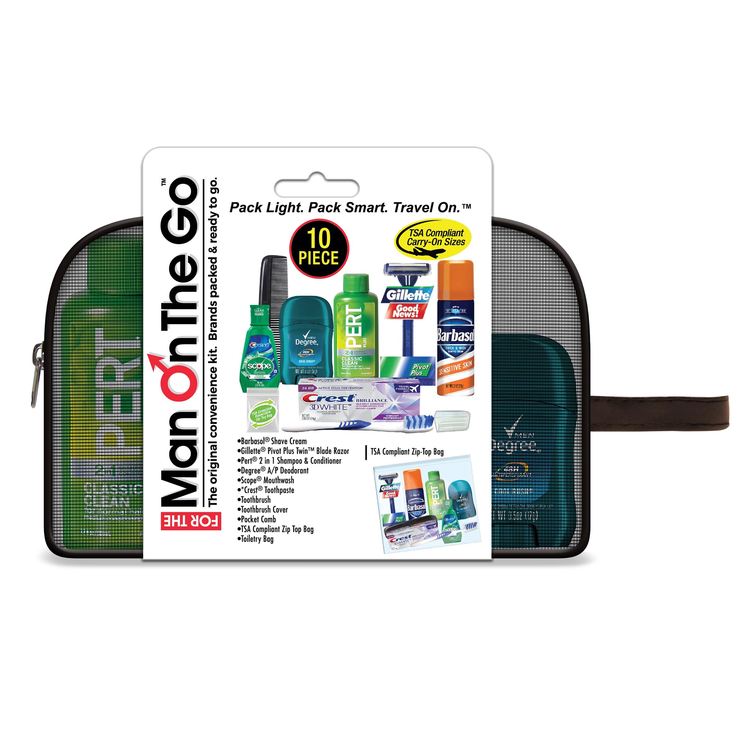 Convenience Kits International – Man On The Go Premium 10-Piece Travel Kit