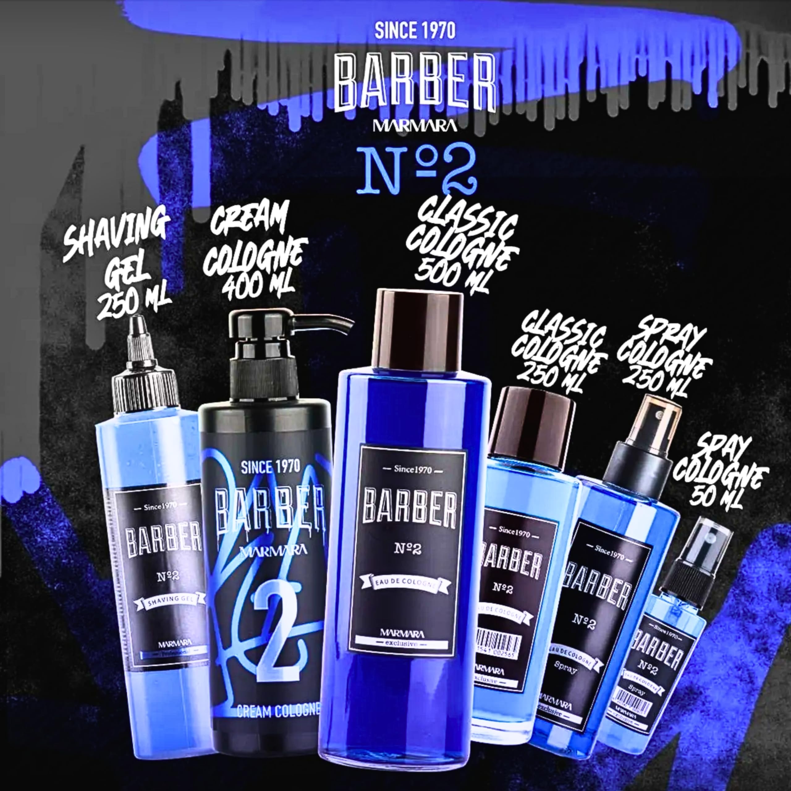 Marmara Barber Cologne No.2 Series – 50ml Bottle for Barbers & Traditional Shaving Fans