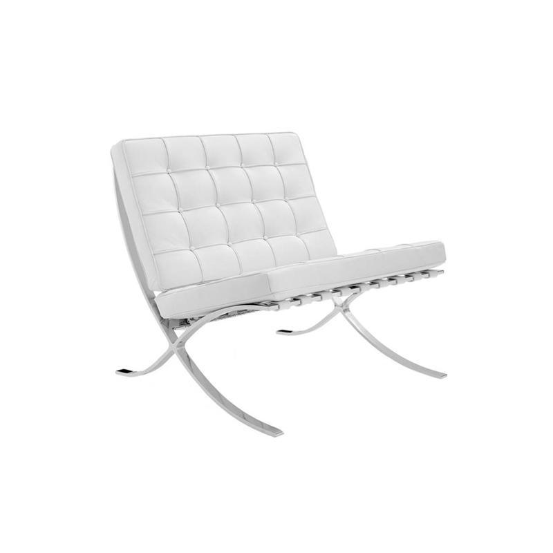 Barcelona Chair And Ottoman, Real Leather