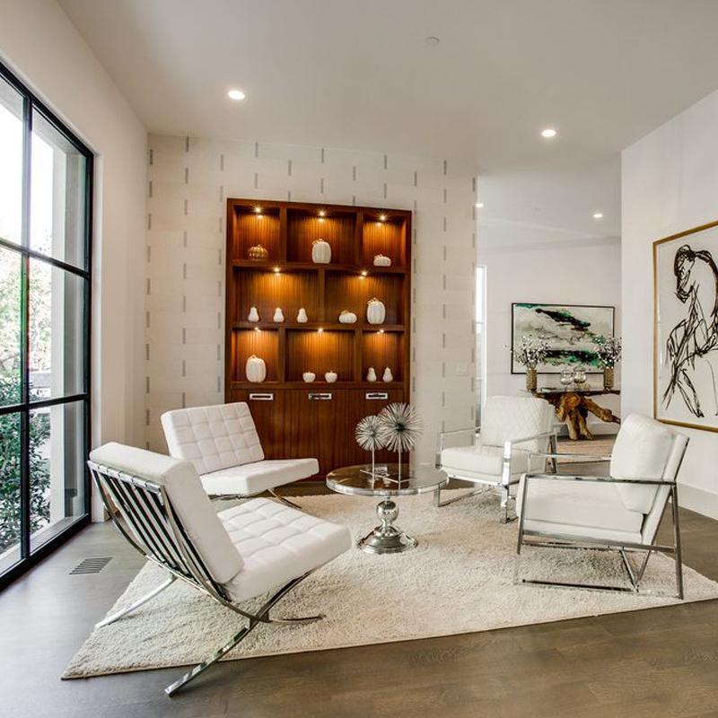 Barcelona Chair And Ottoman, Real Leather