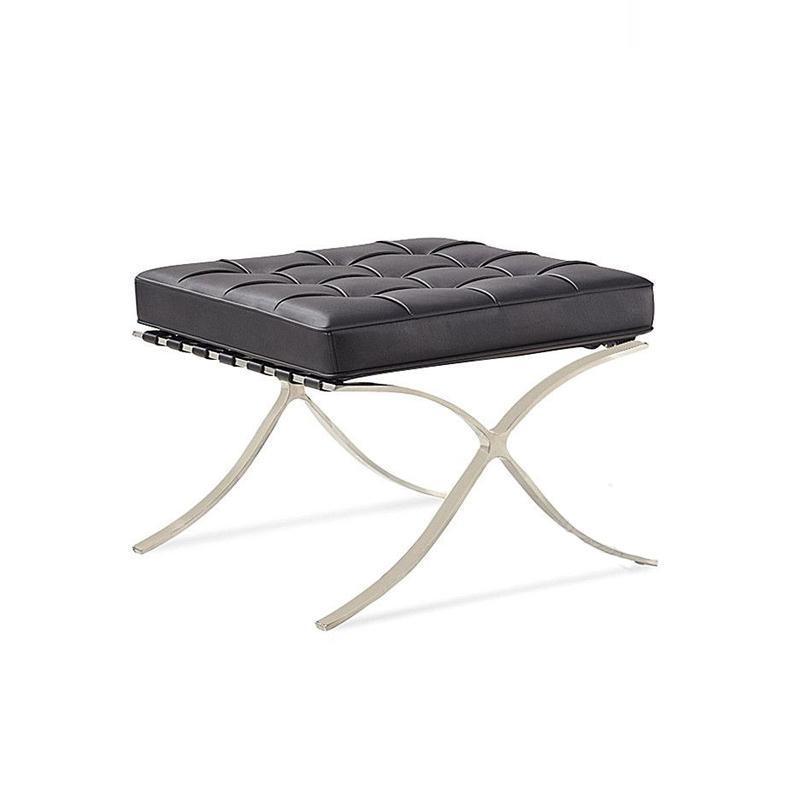 Barcelona Chair And Ottoman, Real Leather