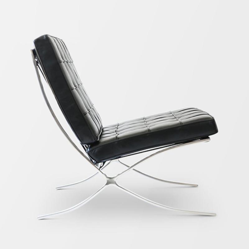 Barcelona Chair And Ottoman, Real Leather