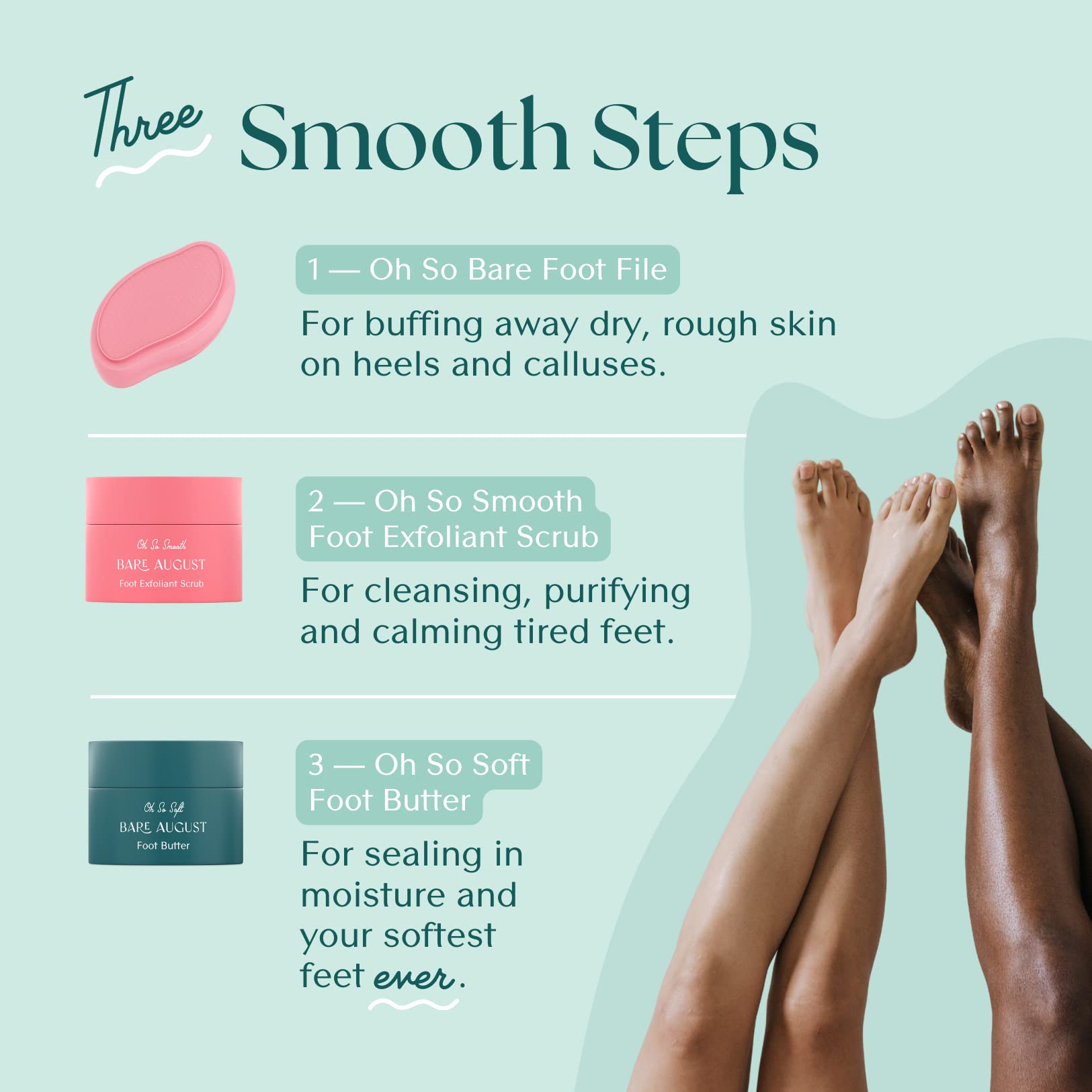 Bare August Foot Cream & Heel Balm Butter — Soft, Smooth Feet
