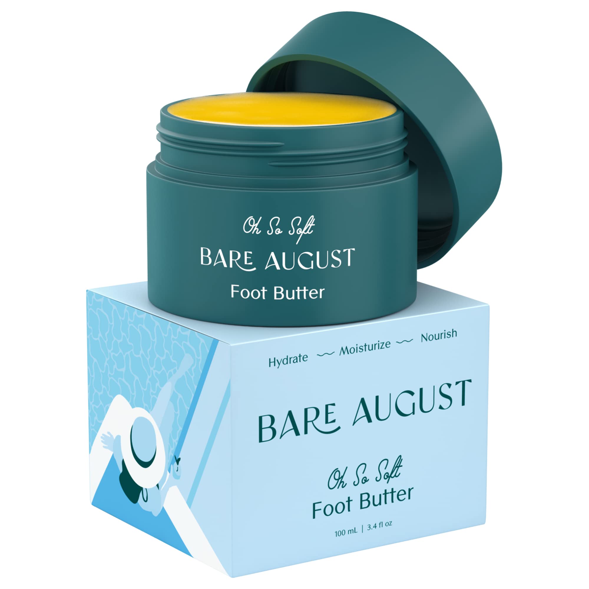 Bare August Foot Cream & Heel Balm Butter — Soft, Smooth Feet