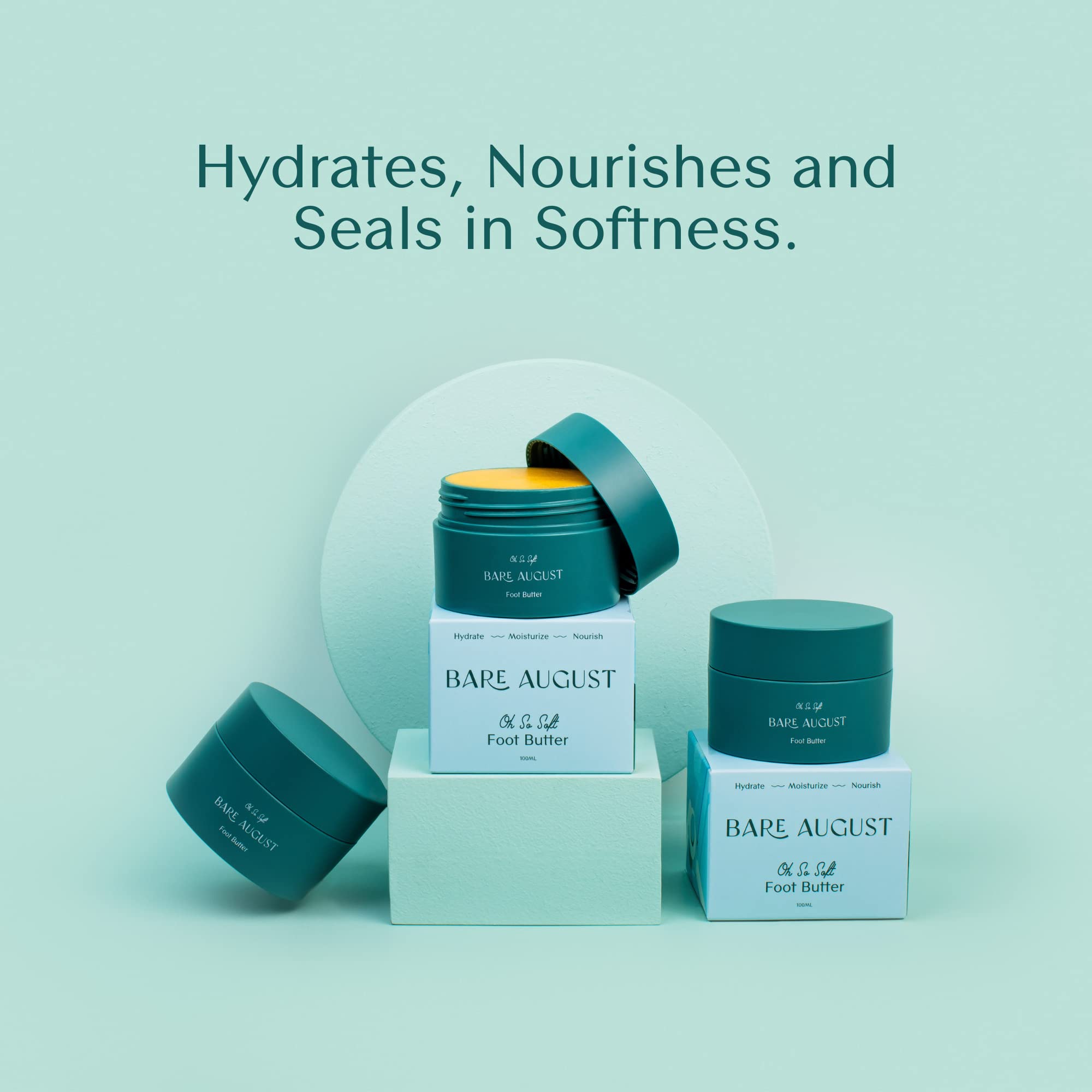Bare August Foot Cream & Heel Balm Butter — Soft, Smooth Feet